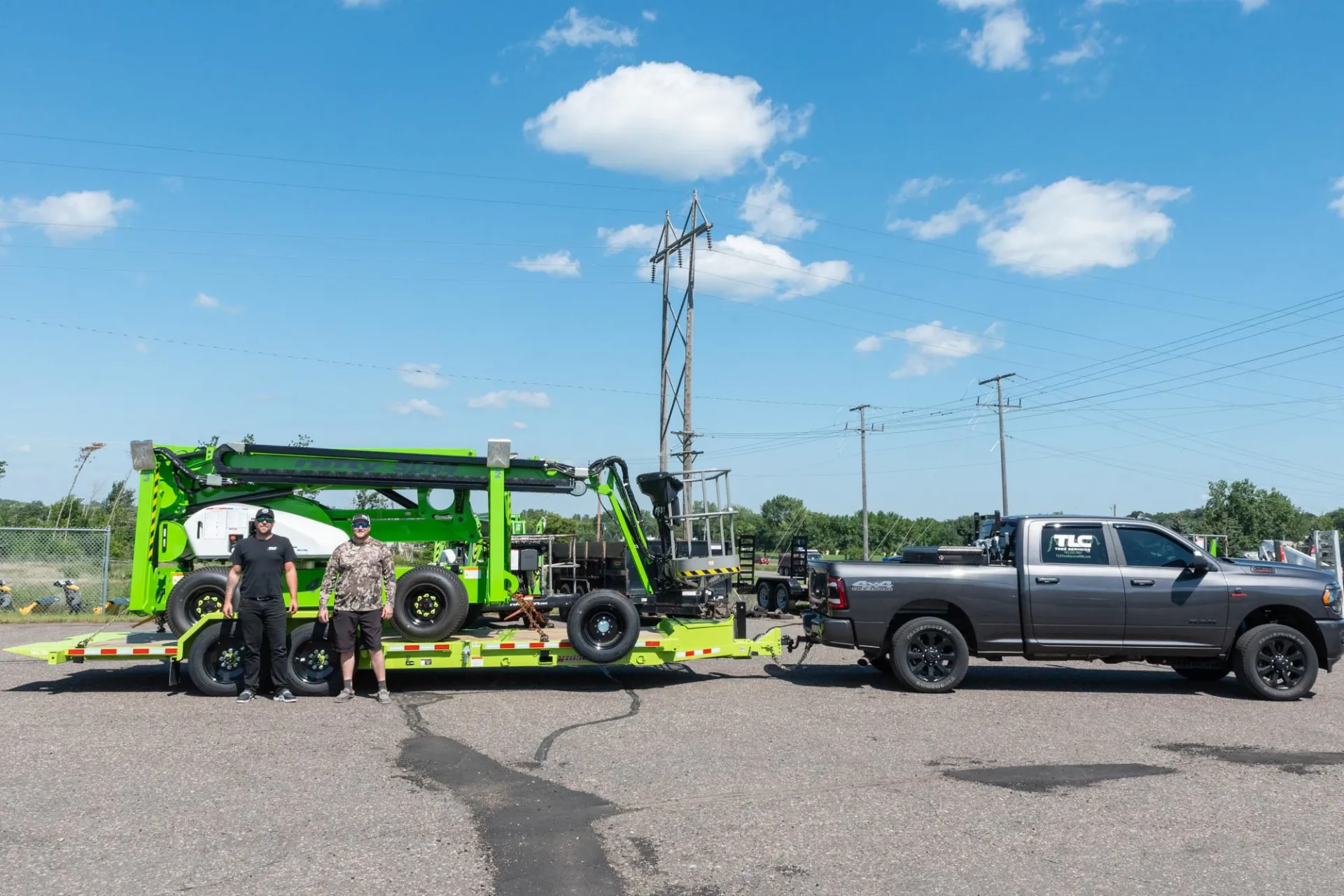 TLC Tree Service NiftyLift SD64 4x4x4 aerial work platform purchase at Top Notch Equipment in Rogers, Minnesota